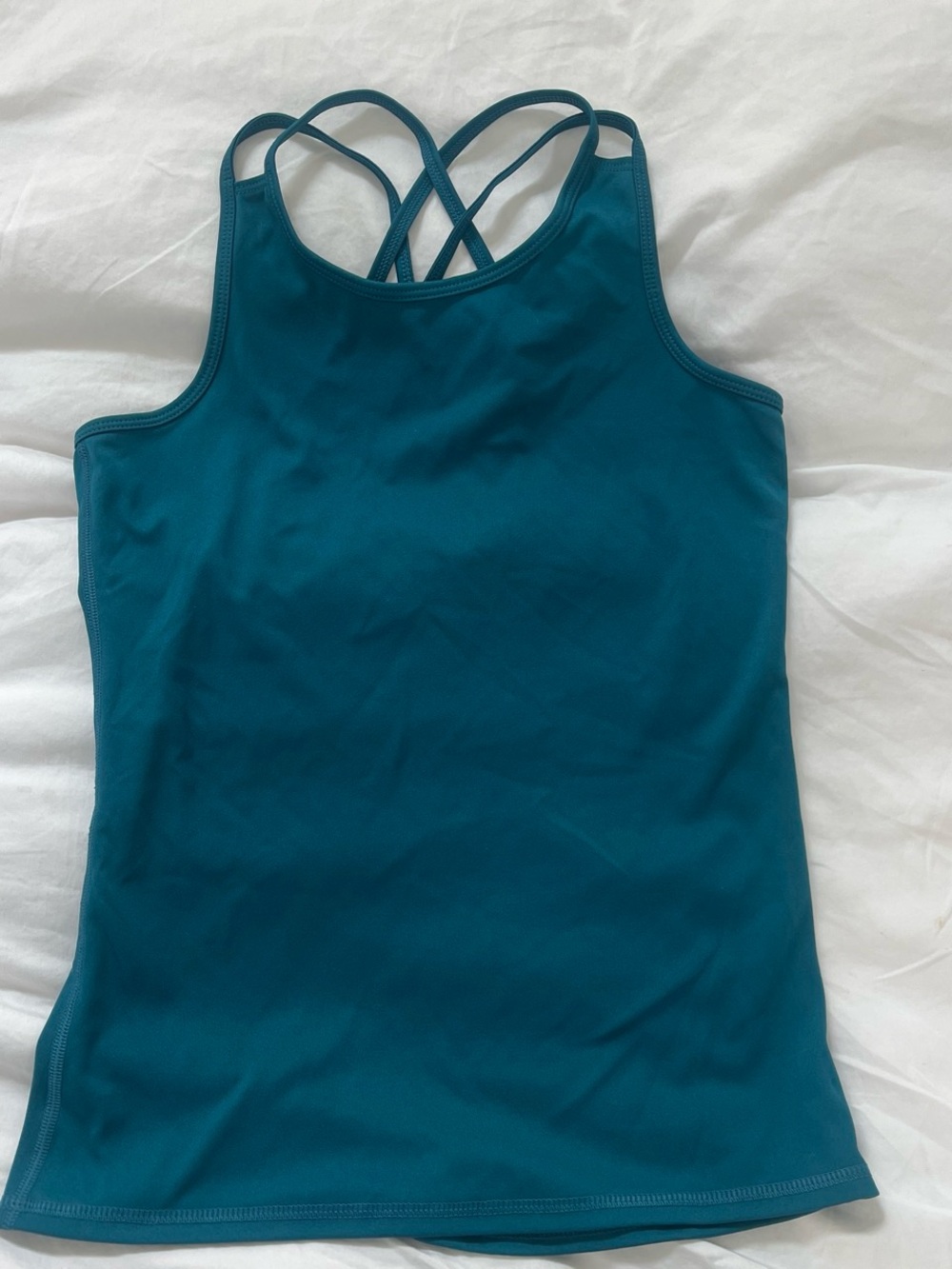 all in motion Teal Blue Cross-Strap Active Tank